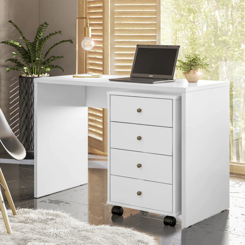 Gaveteiro Office Presence Branco Brilho – Demóbile
